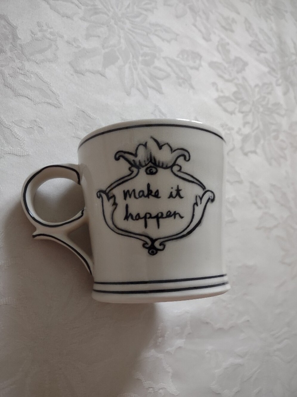 Anthropologie Hand Painted Make It Happen Mug Molly Hach